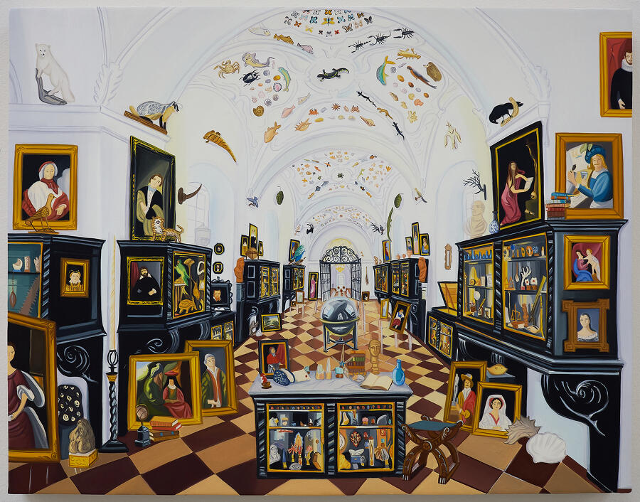 Dom Quartier Cathedral Museum, Art and Wonder Chamber, 2024 oil and acrylic on panel